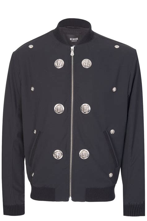 versus versace lion head bomber jacket|Versace Bomber Jackets for Men .